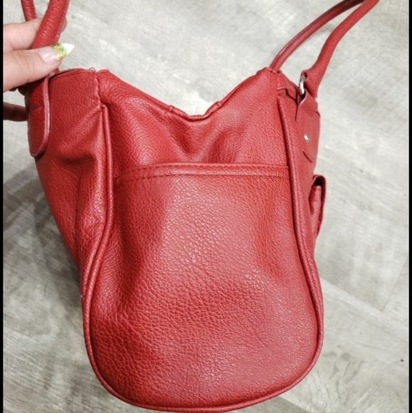 EUC Red Shoulder Purse with Pockets - Picture 8 of 14